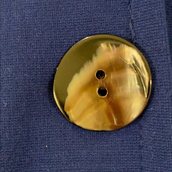 Chico’s Blue Blazer with Shell Buttons - Picture 2 of 4